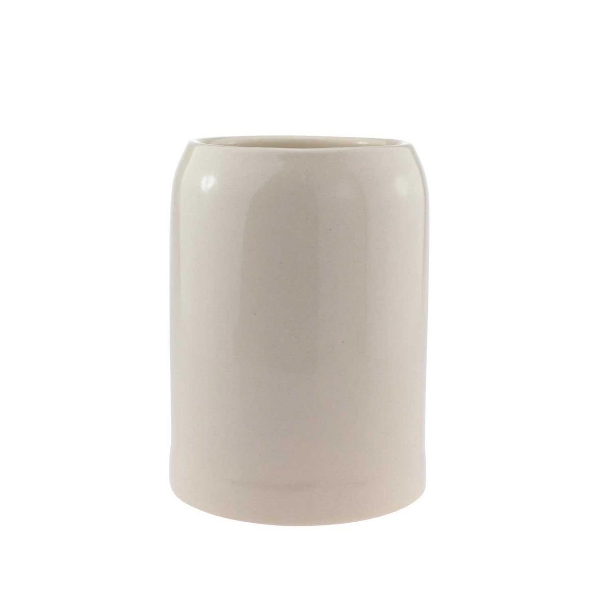 Beiger Keramik Zierblumentopf ohne Henkel, schlichtes Design für Dekoration oder als Vase