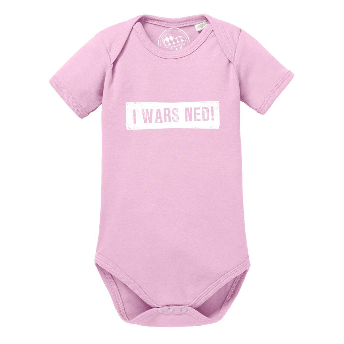 Rosa Baby Body I wars ned! aus Bio-Baumwolle mit witzigem Spruch und kurzen Ärmeln für Mädchen