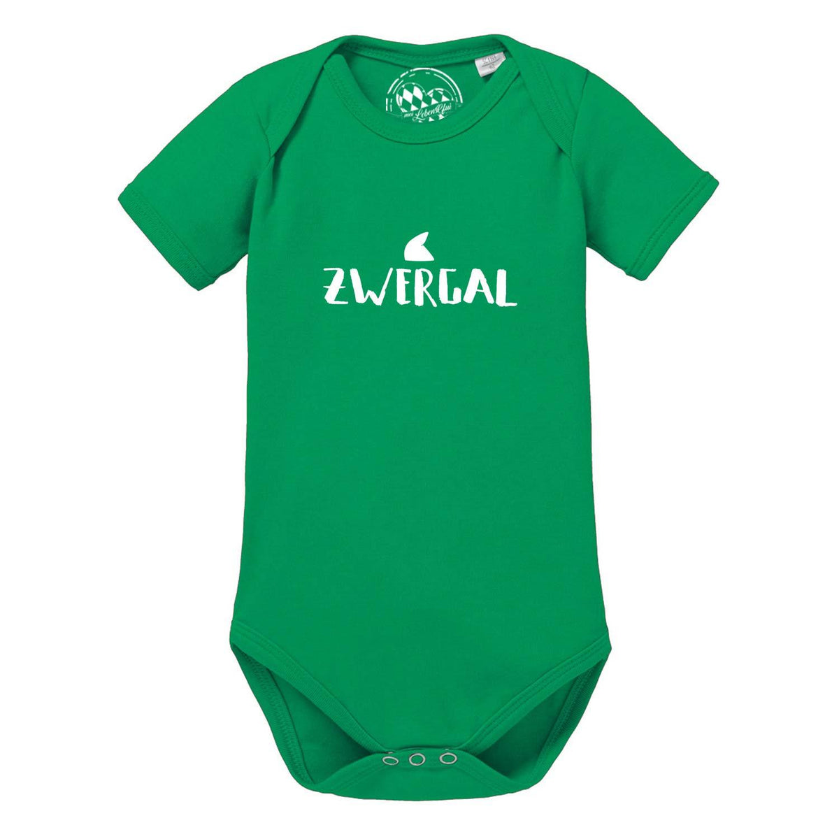 Grüner Baby Body Zwergal mit weißem Aufdruck und kurzem Arm für Mädchen und Jungen, Unisex-Babykleidung