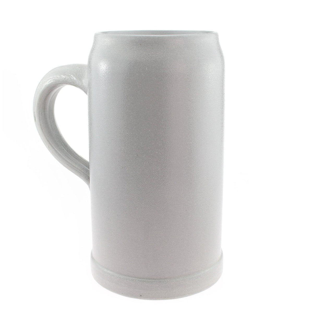 Grauer PREMIUM Bierkrug mit Henkel und matter Oberfläche, ideal für stilvollen Biergenuss.